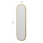 Hanah Home Espejo Ovalado Cuerpo Entero 40x120 cm, Fabricado en MDF, Flotal-E Ecológico, Elegante y Duradero para Salón o Dormitorio